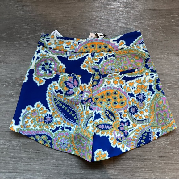 Zara High Waist Print Paisley Shorts - Picture 7 of 9